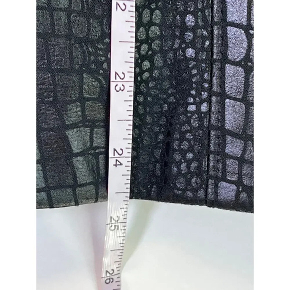 Susan Graver Womens Small Black Style Blazer short Faux Leather Business Casual - Picture 10 of 11